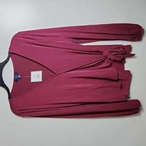 KAARI Blue Maroon/Plum long sleeve knit